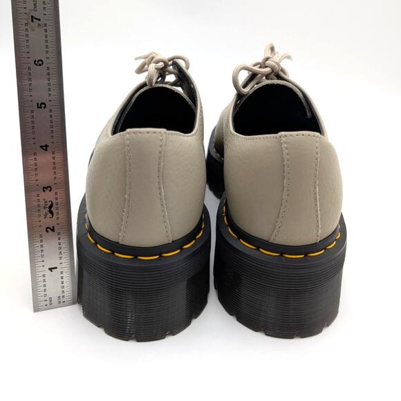 Dr. Martens 1461 Quad Platform Derby Shoes Unisex Vintage Taupe Size USW12/M11 main image 7